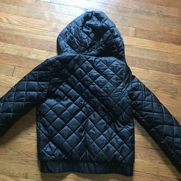 cozy black puffer with sherpa lining (s/m) - Picture 8 of 8